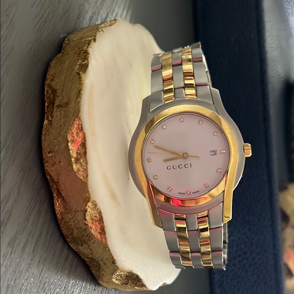 Gucci Gold and Silver Classic Watch